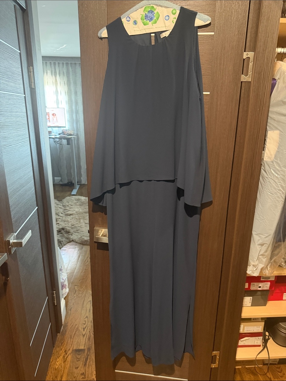 Elegant Navy Overlay jumpsuit